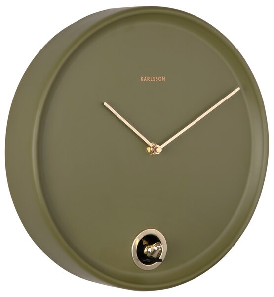 Nástěnné hodiny s kukačkou 6123GR Karlsson 30cm, zelené
