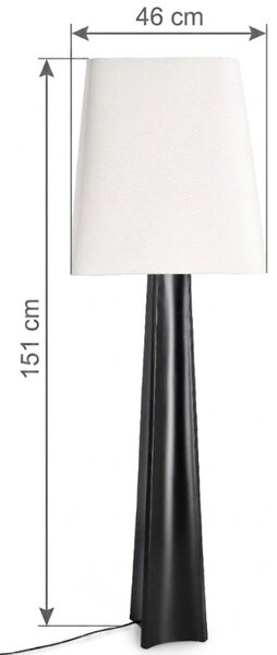 Bizzotto Černobílá stojací lampa Tripura 151 cm