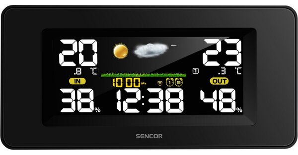 Sencor SWS 5270 meteostanice s bezdrátovým snímačem, černá