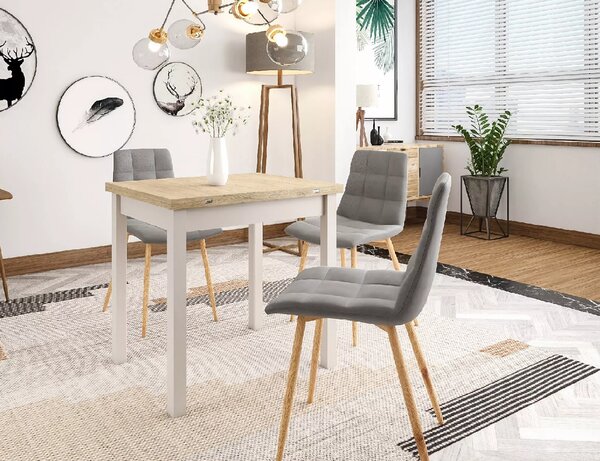Rozkládací jídelní stůl FLIP 80(160)X80 cm, dub Cremona Torro/kašmír