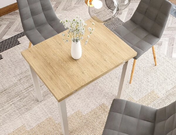 Rozkládací jídelní stůl FLIP 80(160)X80 cm, dub Cremona Torro/kašmír