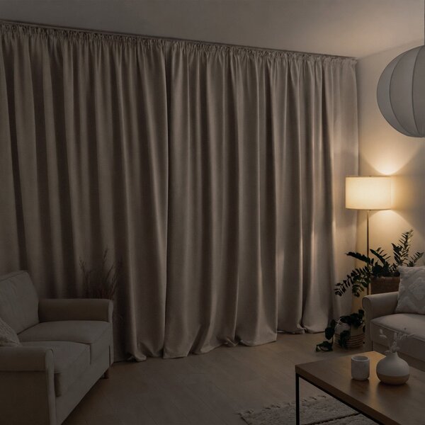 Goldea zatemňovací závěs 100% blackout - světlý přírodní 270x240 cm