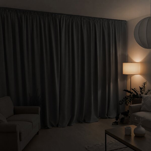 Goldea zatemňovací závěs 100% blackout - šedý 270x180 cm