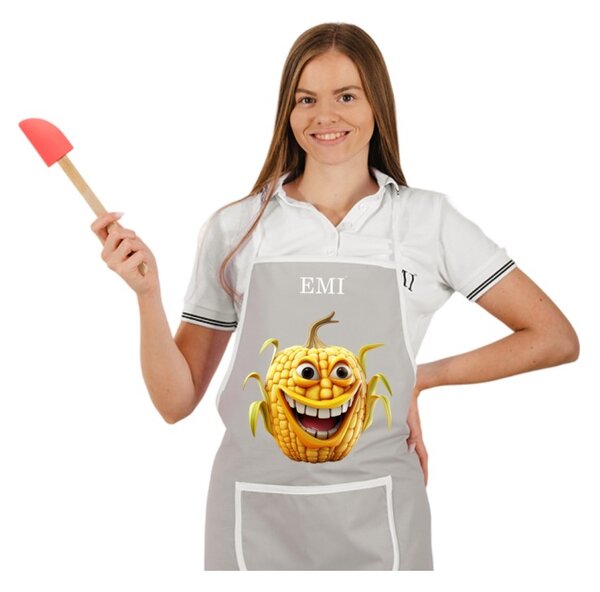 Kuchyňská zástěra Corny EMI, šedá