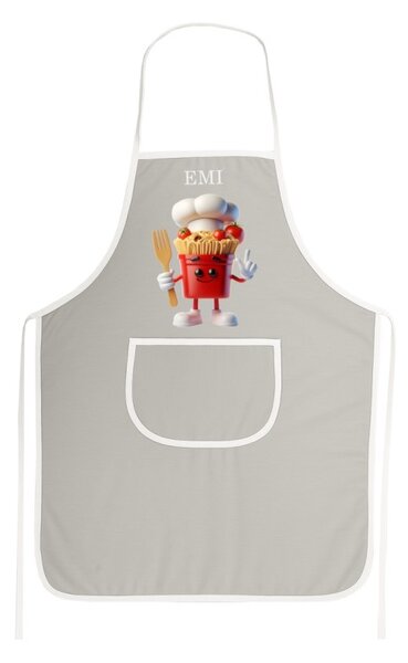 Kuchyňská zástěra Pasta EMI, Bílá