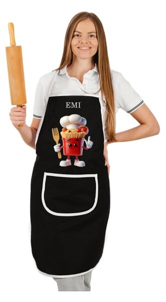 Kuchyňská zástěra Pasta EMI, Bílá