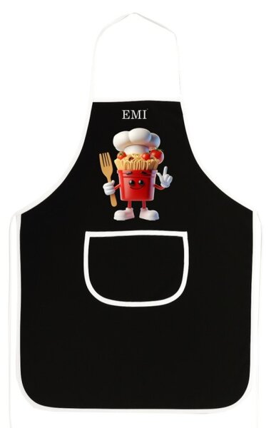 Kuchyňská zástěra Pasta EMI, Bílá