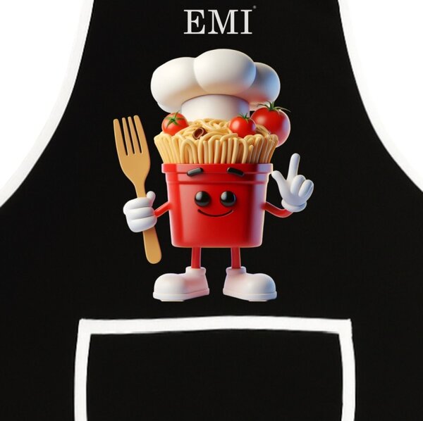 Kuchyňská zástěra Pasta EMI, Bílá