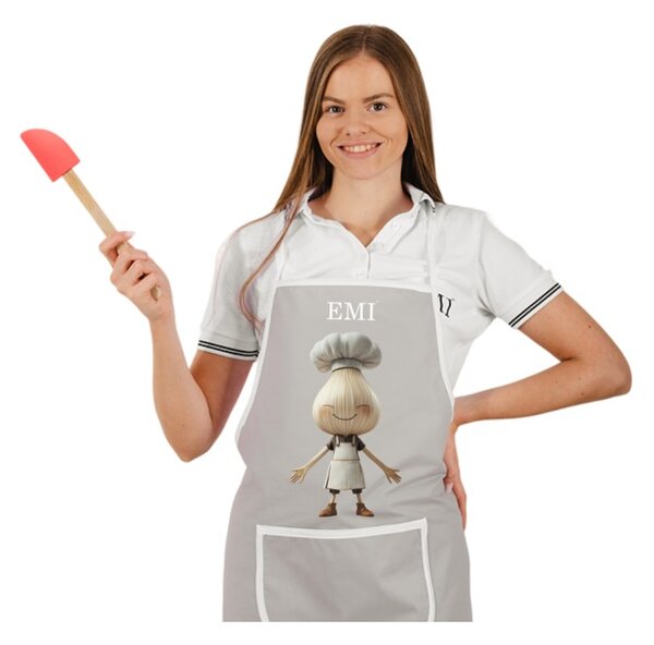 Kuchyňská zástěra Garlico EMI, Bílá