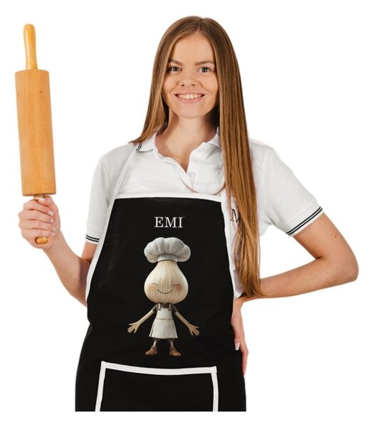 Kuchyňská zástěra Garlico EMI, Bílá