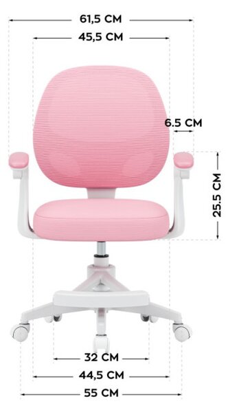 Dětská otočná židle Mark Adler Junior 3.1 Pink