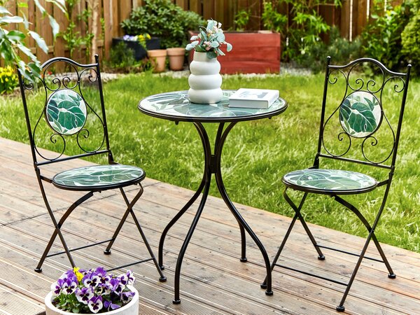 Bistro stolek COZZANA 60 cm 60 cm Kov Černá
