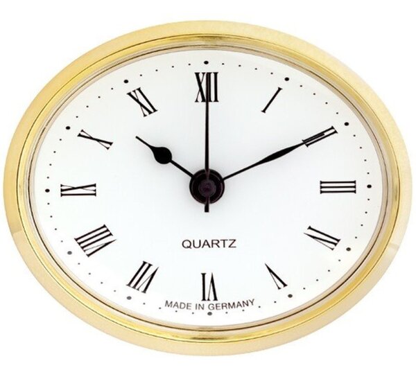 MPM Vestavné hodiny 80x65 mm - zlaté, římské číslice 550/4130-01 E22.4776.003401