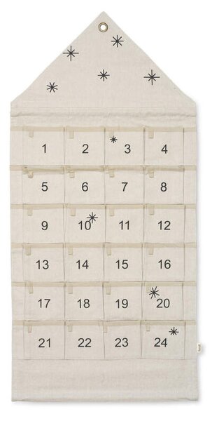 Ferm Living Nástěnný adventní kalendář Star Christmas Calendar, sand