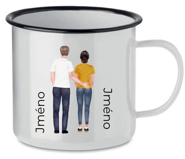 Personalizovaný retro plecháček s párem