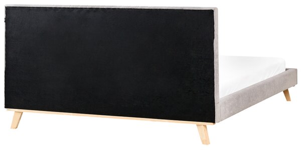 Postel Žinylka TALENCE 180 x 200 cm Světle šedá