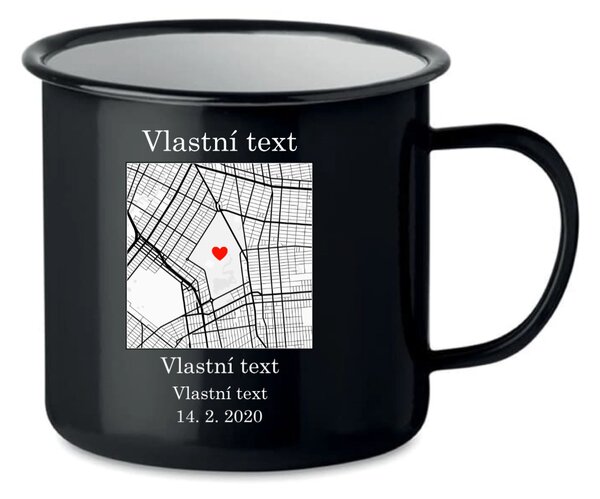 Personalizovaný retro plecháček s mapou