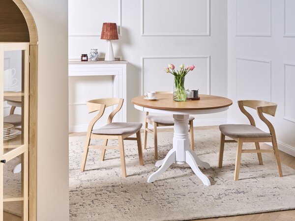 Jídelní stůl AKRON Světlý jasan 100 cm 100 cm Dřevo