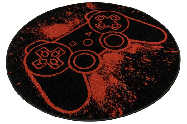 Koberec Lima G932A Gamepad černý / světle červený kruh