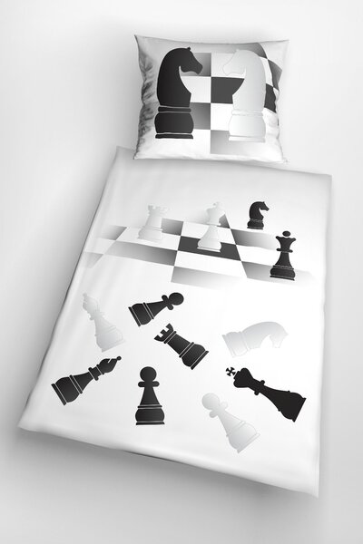Glamonde 3D povlečení Chess se zipem 140×200 cm