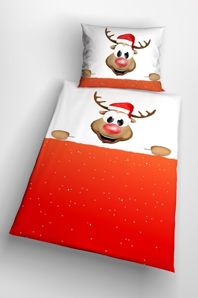 Glamonde dětské povlečení Rudolph se zipem 140×200 cm