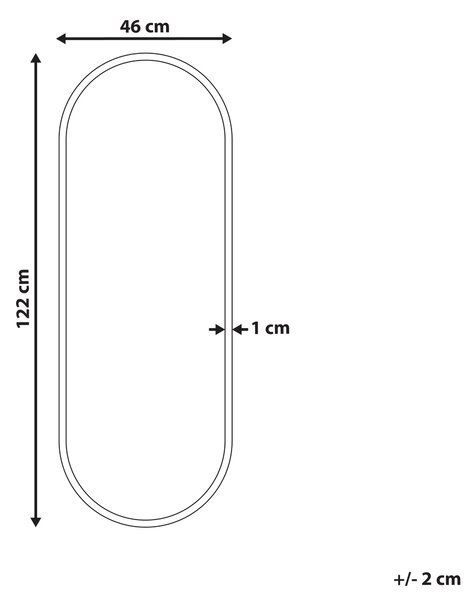 Zrcadlo AZEVILLE 46 cm 122 cm Kov Zlatá