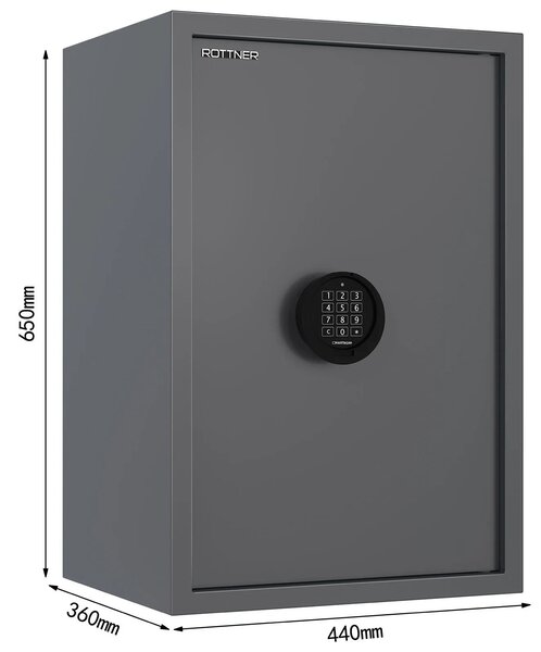 Nábytkový trezor PRAKTIK 65 EL, elektronický S1, 650 x 440 x 360 mm, 79 l