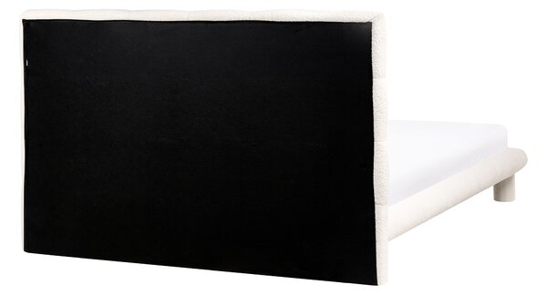 Postel Buklé CRESSAT 140 x 200 cm Krémově bílá