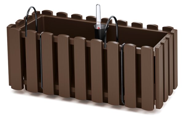 Prosperplast Držák balkonových rostlin Boardee Fence W Držák na květiny Boardee Fence W (hnědá, 380x180x162) (100378541001)