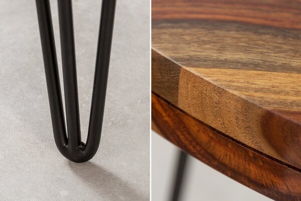 Designový kulatý jídelní stůl Elegant 120 cm Sheesham