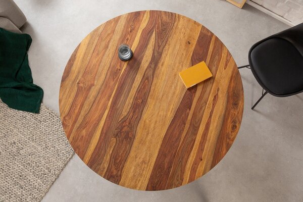 Designový kulatý jídelní stůl Elegant 120 cm Sheesham