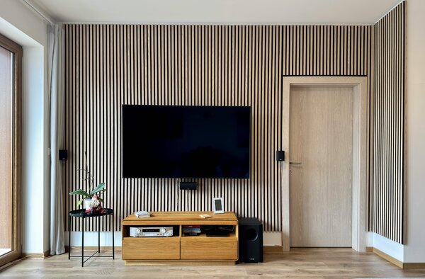 Akustický panel s dřevěnou dýhou - dekor dub světlý | 260 x 60,5 cm | AK001_LONG | .cz