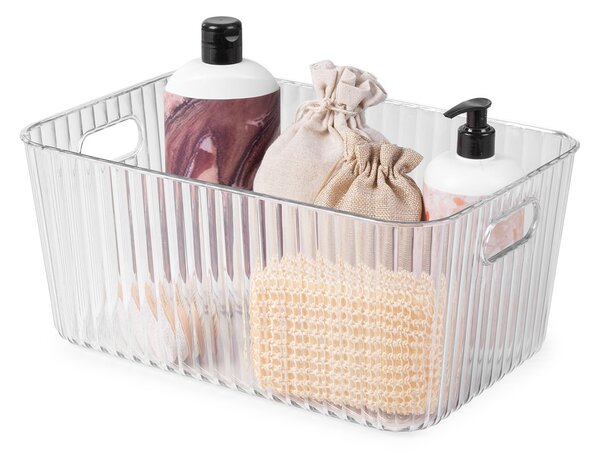 Compactor úložný organizér WAVE BOX - L, PET plast, 36 x 24 x 16 cm, průhledný