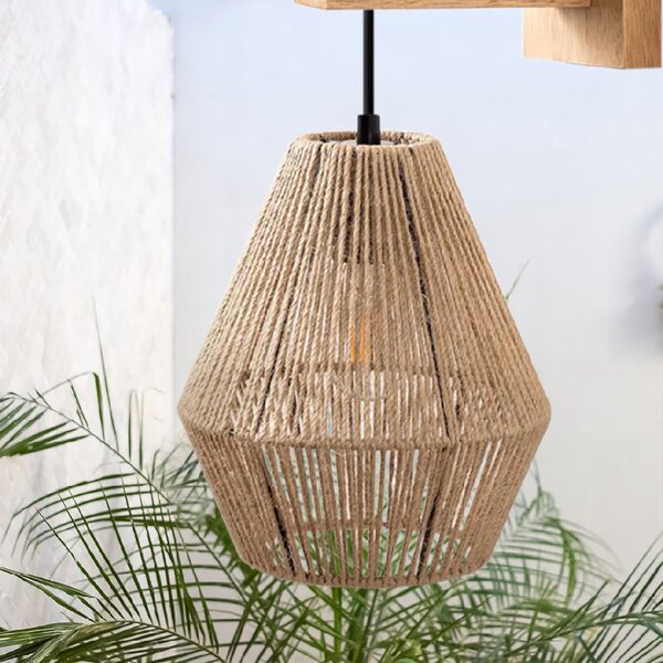 Toolight Toolight, Wood nástěnné svítidlo 1xE27 APP1149-1W, hnědá, OSW-01402