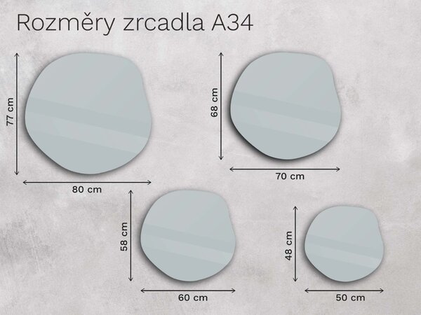 Organické LED zrcadlo s osvětlením A34