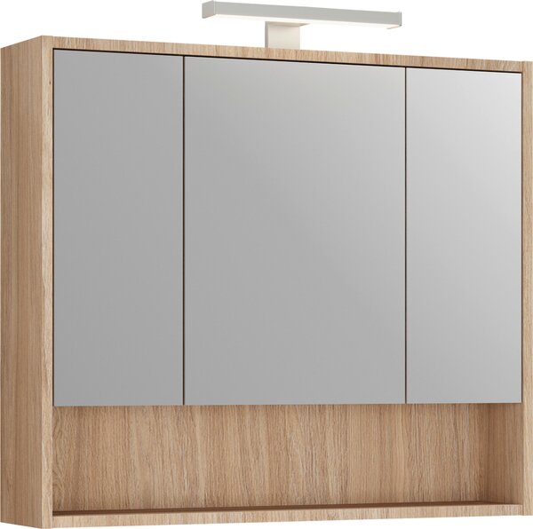ZRCADLOVÁ SKŘÍŇKA, barvy dubu, 80/74/22 cm Stylife - Koupelnové série