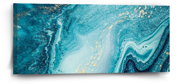 Sablio Obraz Modrý pigment - 110x50 cm
