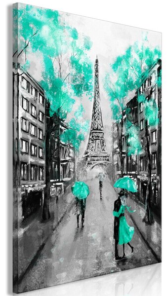 Obraz - Rande v Paříži - zelené 40x60