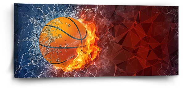Sablio Obraz Basketbalový míč - 110x50 cm