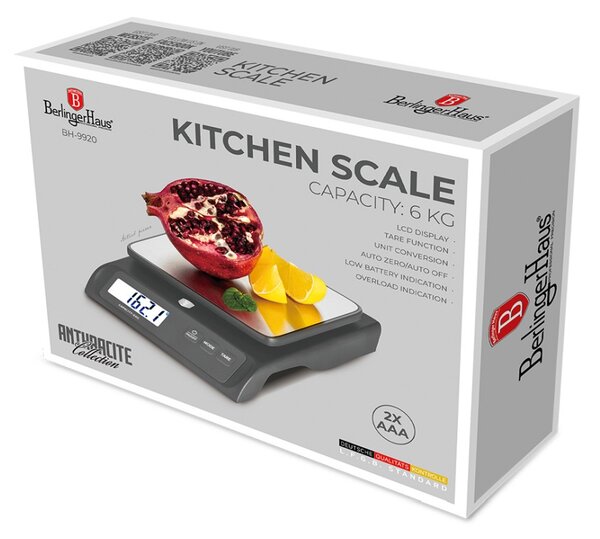 Kuchyňská váha digitální 6 kg Antracit collection