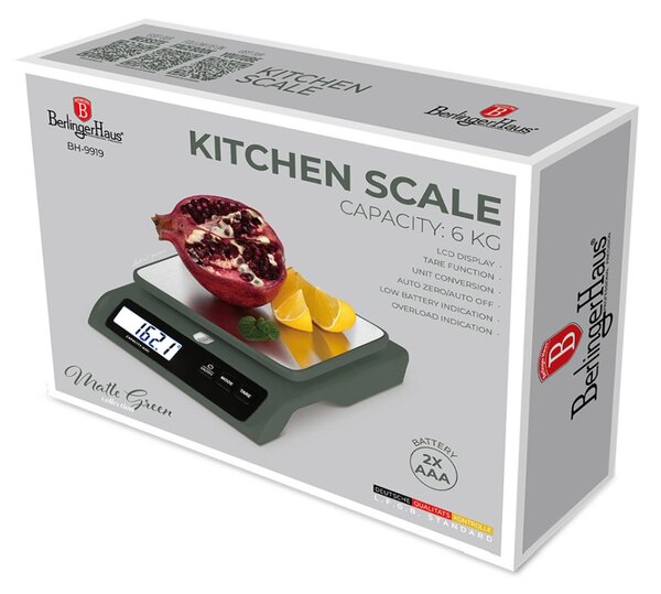 Kuchyňská váha digitální 6 kg Matte Green Collection