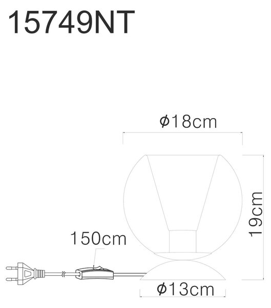 STOLNÍ LAMPA, 18/19 cm Globo - Online Only svítidla, Online Only