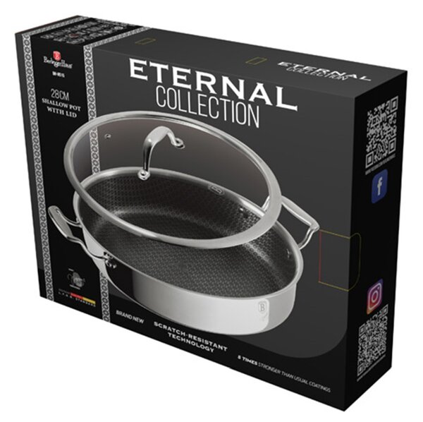 Kastrol nerezový s nepřilnavým povrchem a poklicí 28 cm Eternal Collection