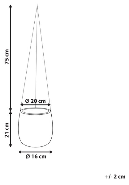 Květináč LIVADIA 20 cm Krémově bílá