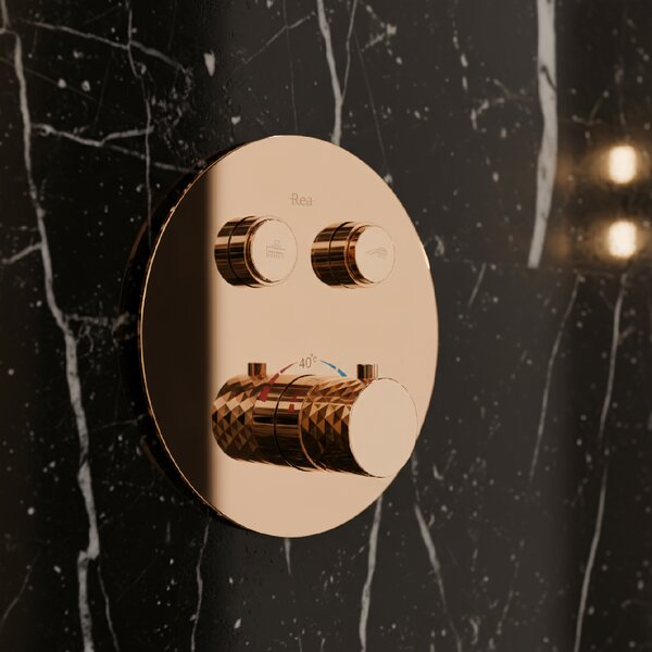 Rea, Podomítková sprchová souprava Rea Lungo Diamond Copper + BOX, REA-P6968