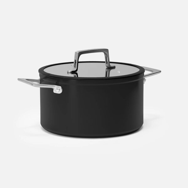 Fabini Hrnec Meda 4.0, ø 24 cm (5,5 l) - Nepřilnavý hrnec s keramickým povrchem s poklicí, černý