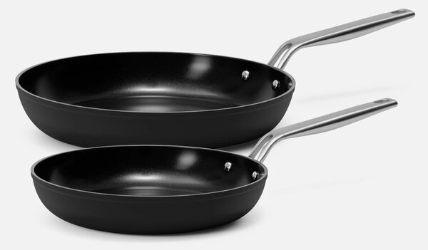 Fabini Sada pánví Meda 4.0, ø 26 cm + ø 30 cm, 2 díly - Nepřilnavé pánve s keramickým povrchem, černé