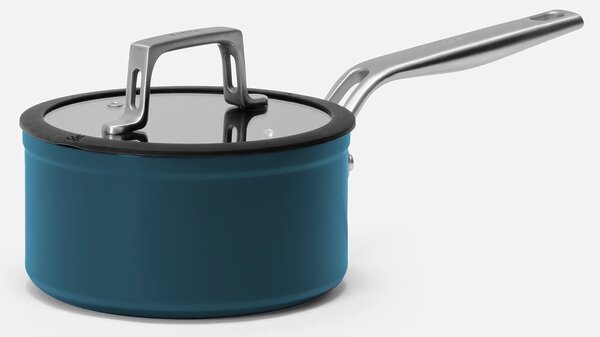 Fabini Rendlík Meda 4.0, ø 16 cm (1,3 l) - Nepřilnavý rendlík s keramickým povrchem s poklicí, modrý
