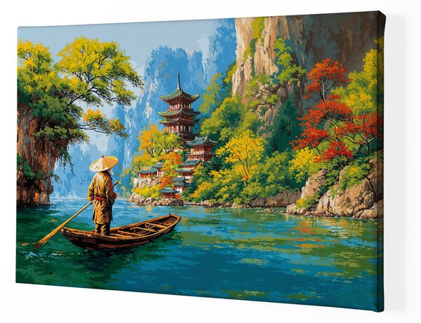 Obraz na plátně - Převozník Yakuta FeelHappy.cz Velikost obrazu (šířka x výška): 40 x 30 cm