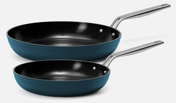 Fabini Sada pánví Meda 4.0, ø 26 cm + ø 30 cm, 2 díly - Nepřilnavé pánve s keramickým povrchem, modré